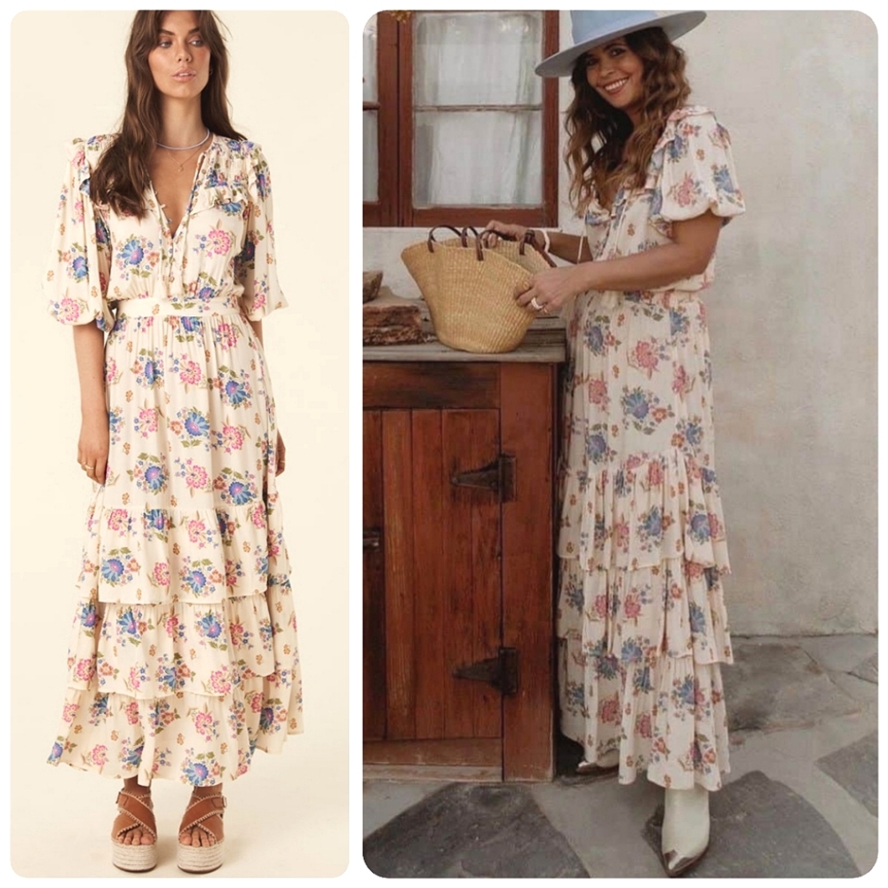 🍒NWT🍒 SPELL RUFFLE GOWN XL - Picture 5 of 10